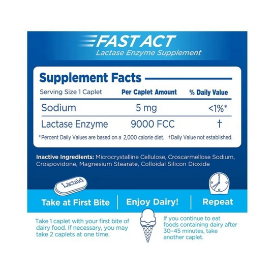 Lactaid Fast Act Intolerancia 96 caps