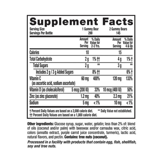 Vitamina C Para Niños 290 Gomas