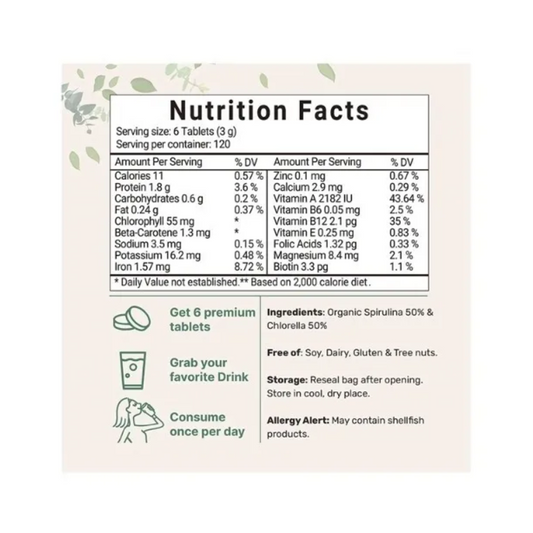 Clorella Y Espirulina 720 Tab