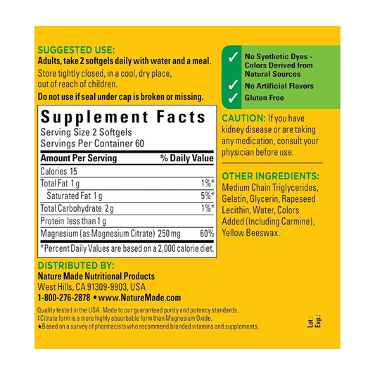 Citrato De Magnesio 120 Softgels
