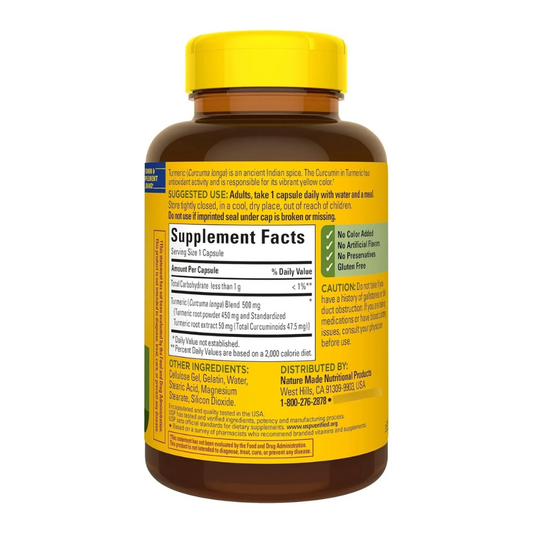 Suplemento Herbal De Curcumina