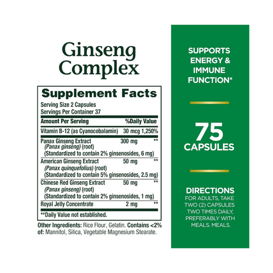 Complejo De Ginseng Nature's Bounty 75 caps