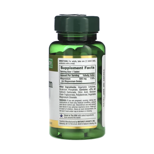 Magnesio 500mg 100 Tabletas