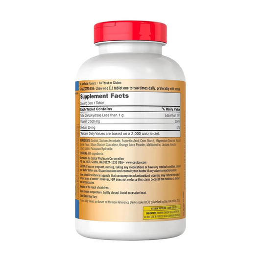 Vitamina C 500mg X 500 Tabletas