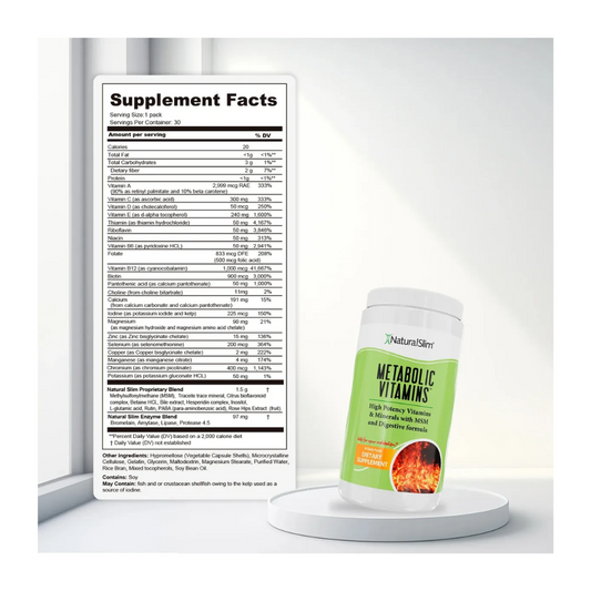 Metabolic Vitamins Multivitamin 30 PACKS