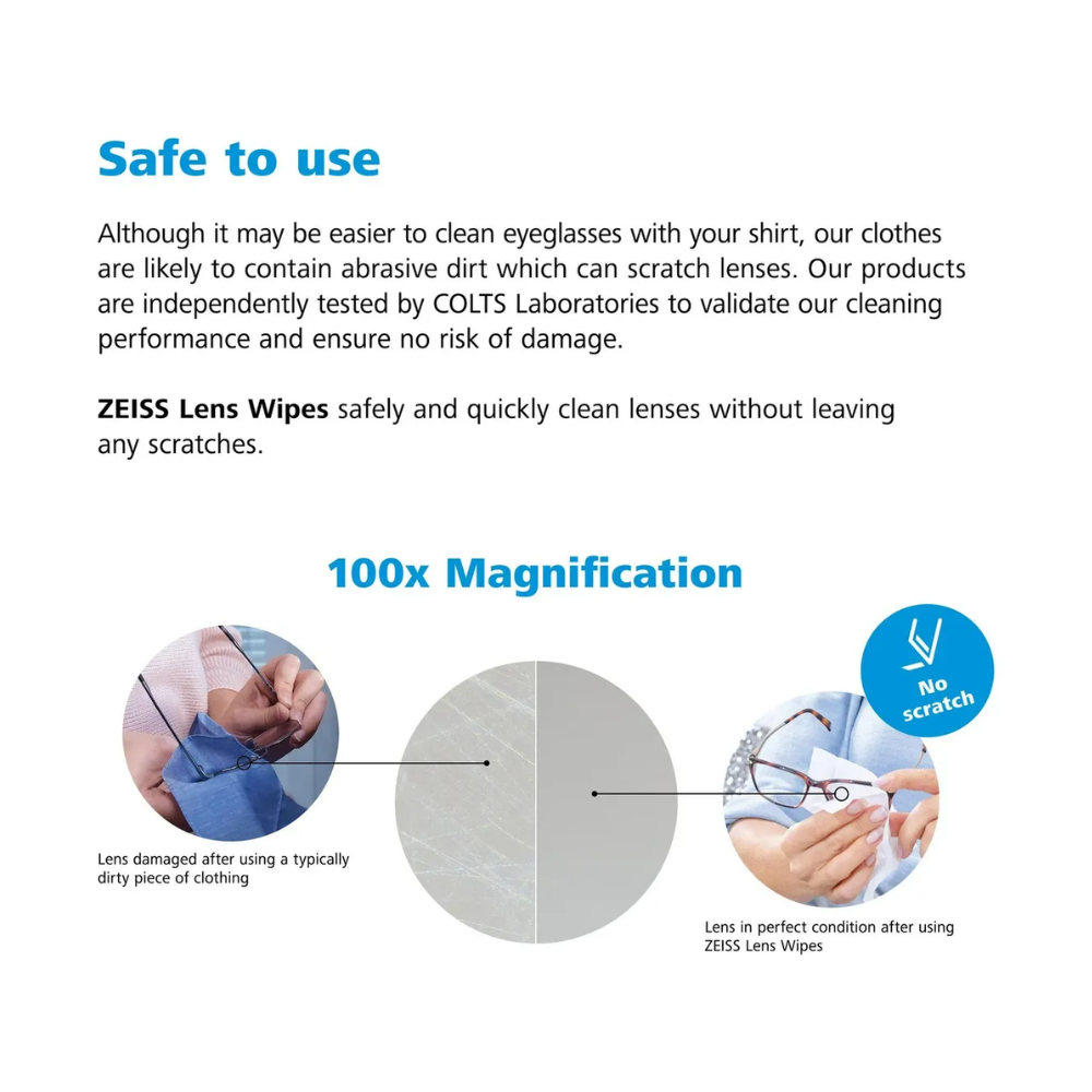 Zeiss Lens Wipes 100 Glass Cleaning Wipes Pa Gafas Y Camaras