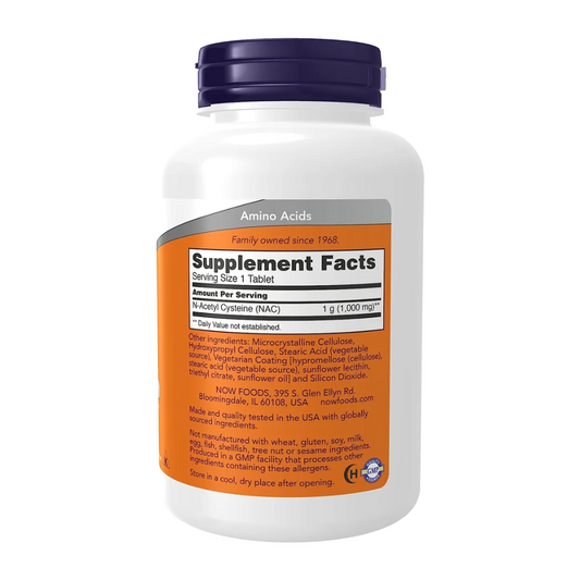 Nac 1000mg Now 120tabletas N-acetil-cisteína