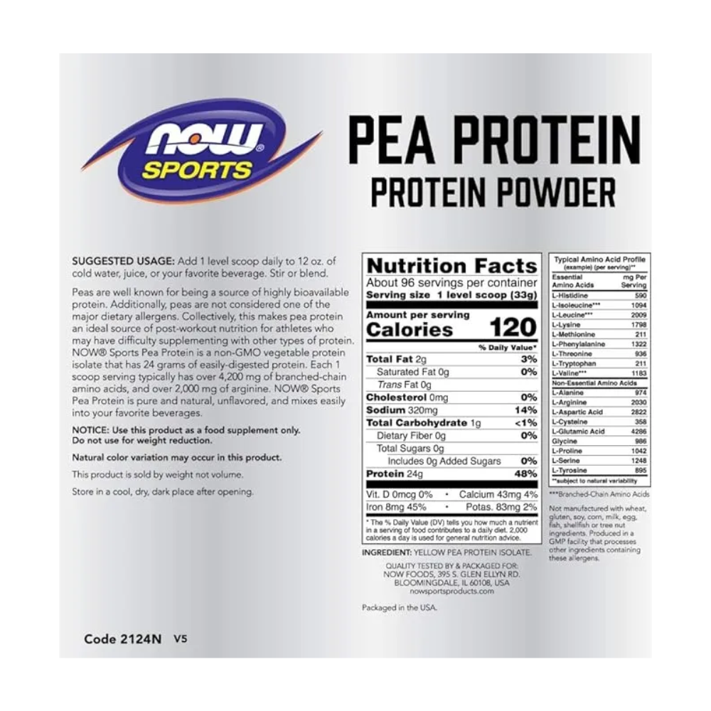 Proteína Polvo Pea Protein 7 Lb