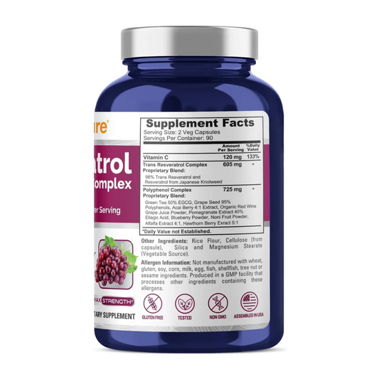 Nusapure Resveratrol 1450mg 180 caps