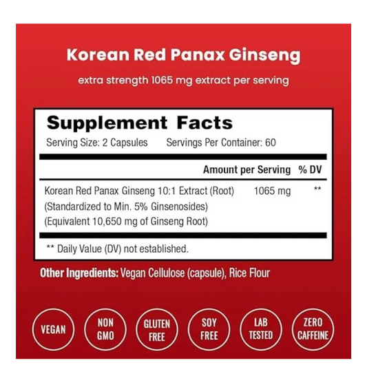 Ginseng Korean Panax 120 Caps