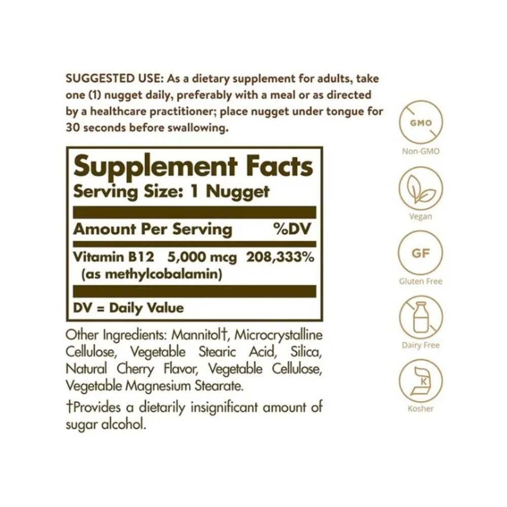 Solgar Vitamina B12 5000mcg X60