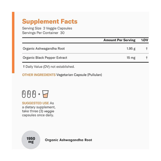 Ashwagandha 1950mg 90 Cáps