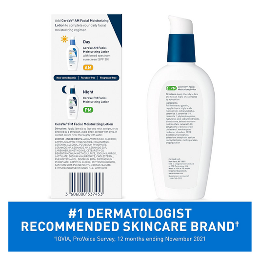 CeraVe Loción hidratante facial PM Ultra ligero 89 ml