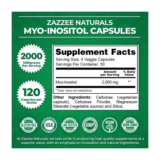 Zazzee Myo-inositol X120cap