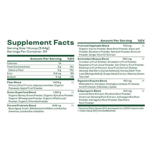 Bloom Nutrition Superfoods 30 Servicios