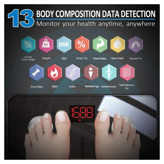 Báscula digital Renpho Balança Sem Fio Inteligente ES-CS20M negra, hasta 180 kg 110V