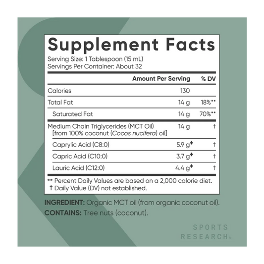 Sports Research Organic Mct Oil
