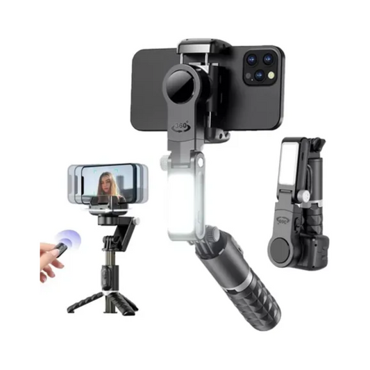 Estabilizador Y Trípode Gimbal Q18 Para Celular Bluetooth Color Negro