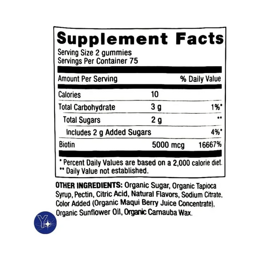 Spring Valley Biotin 5000mcg Blueberry 150 Gummies