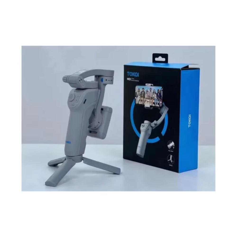 Estabilizador De Teléfono Celular Tokqi Gimbal De 3 Ejes M01 Color Gris
