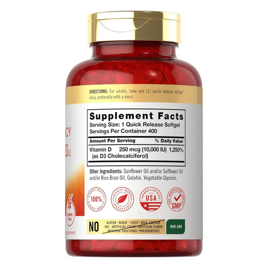 Carlyle Vitamina D3 10000 iu 400 softgels