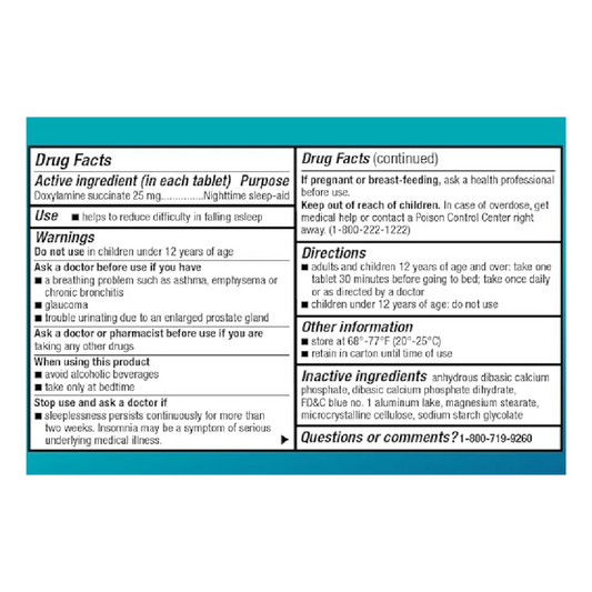 Basic Care Sleep Aid, 96Tabletas