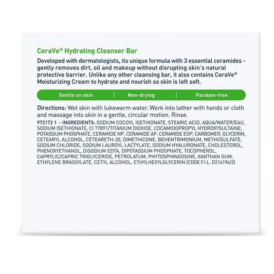 Cerave Hydrating Cleanser Bar (2 barras)