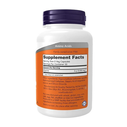 Suplemento Glicina 1000 Mg X 100 Cápsulas Vegetales