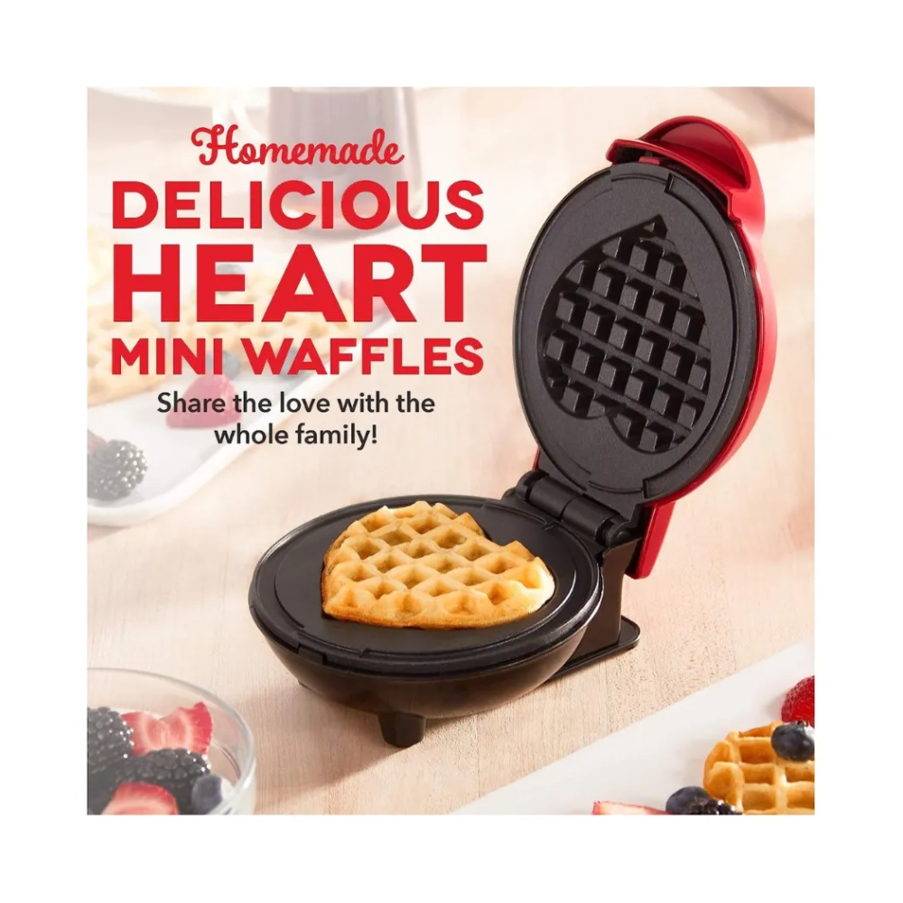 Dash Mini Máquina Wafflera Antiadherente En Forma De Corazón