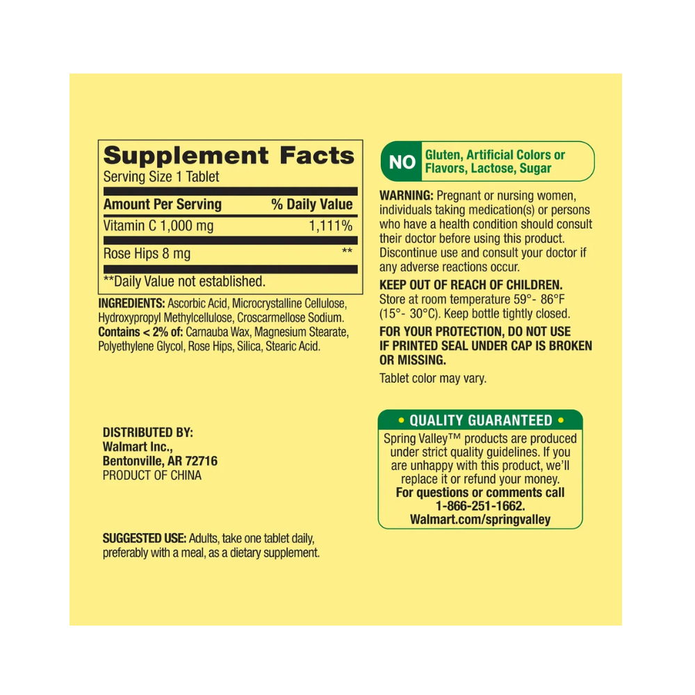 Vitamina C 1000mg 250tab Spring