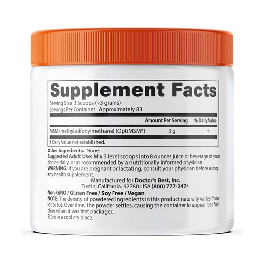 Doctor's Best Msm Powder250g Nutrition