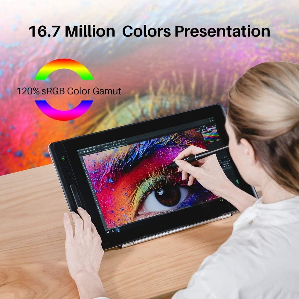 Tableta digitalizadora Huion Kamvas Pro 16 GT-156 silver black