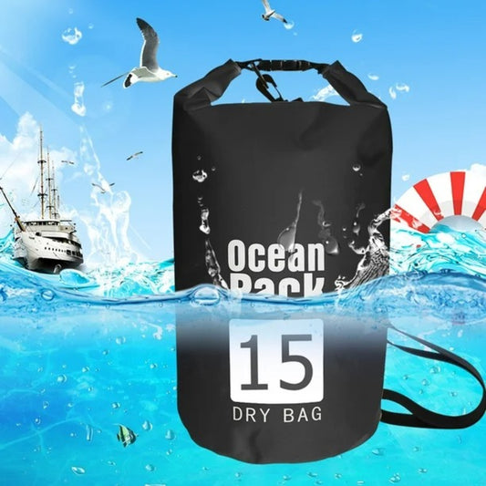 Bolsa Impermeable Ocean Pack 5, 10, 15 Litros / Negro Verde Azul