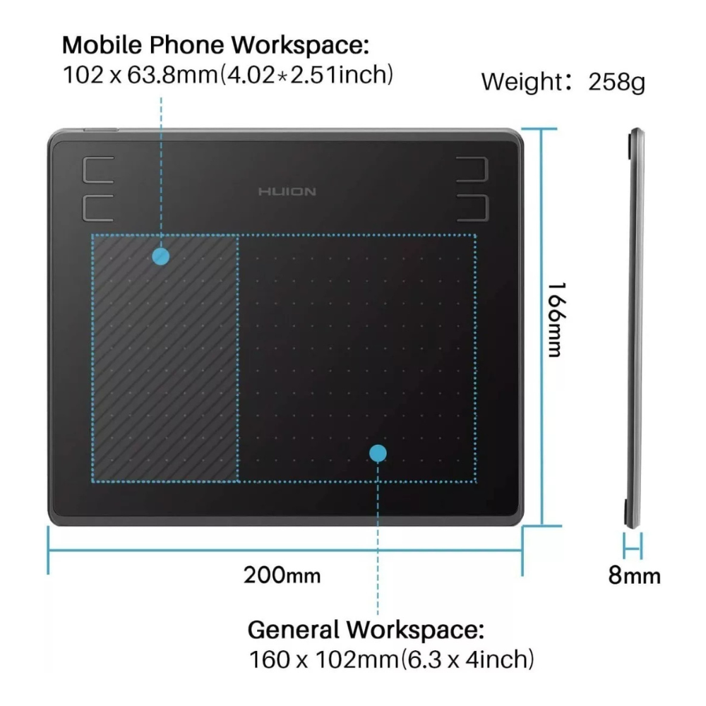 Tableta Digitalizadora Huion Inspiroy HS64