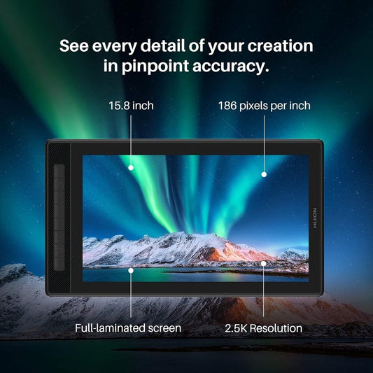Huion Kamvas Pro 16 2.5k Qhd Tableta De Dibujo Con PLapiz