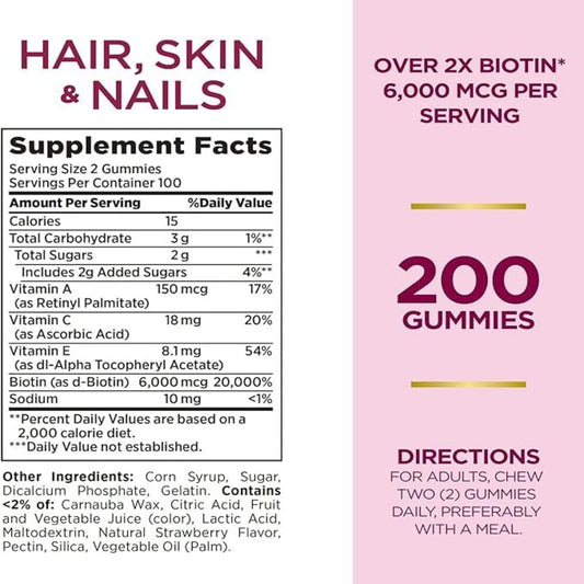 Hair Skin & Nails 230 Gomas NATURE'S BOUNTY