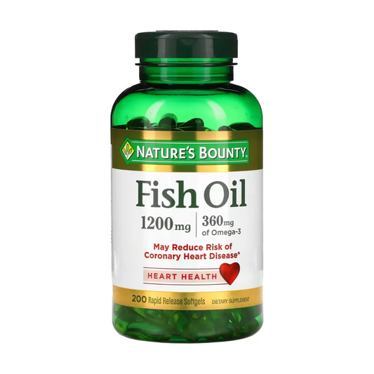 Aceite Pescado Natures Bounty 1200mg Fish Oil Omega-3 200cáp