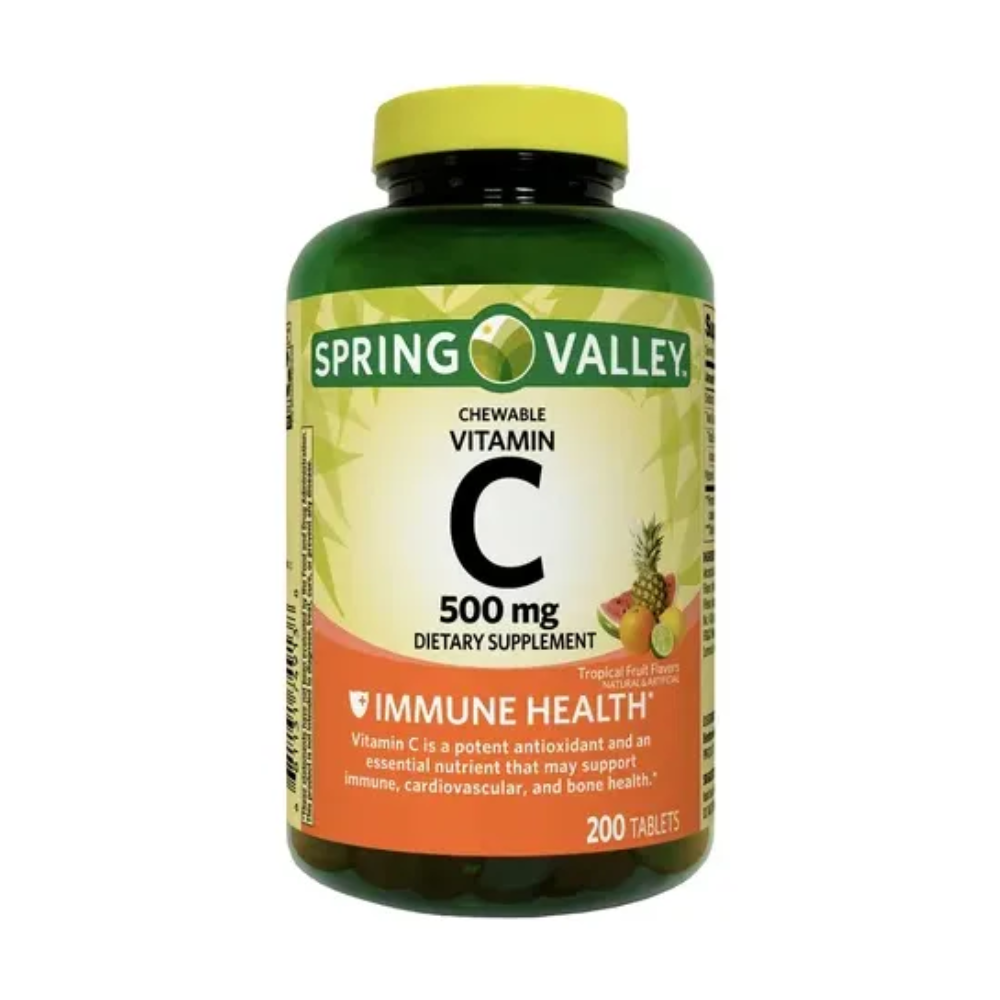 Spring Valley Vitamin C 500mg Sin Sabor