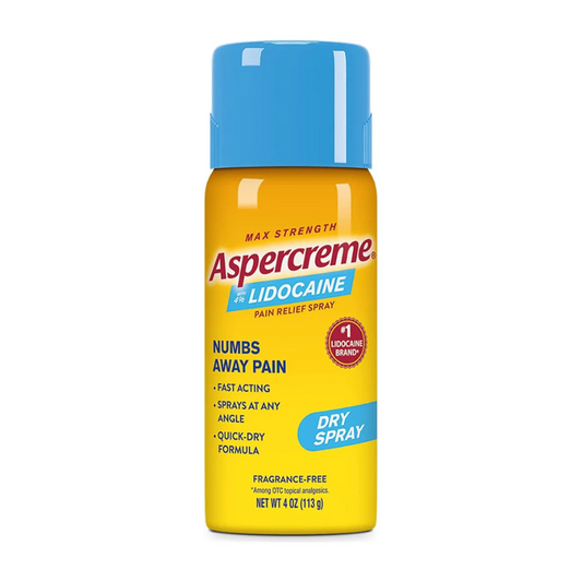 Aspercreme Max Strength Lidocaine Pain Relief Dry Spray