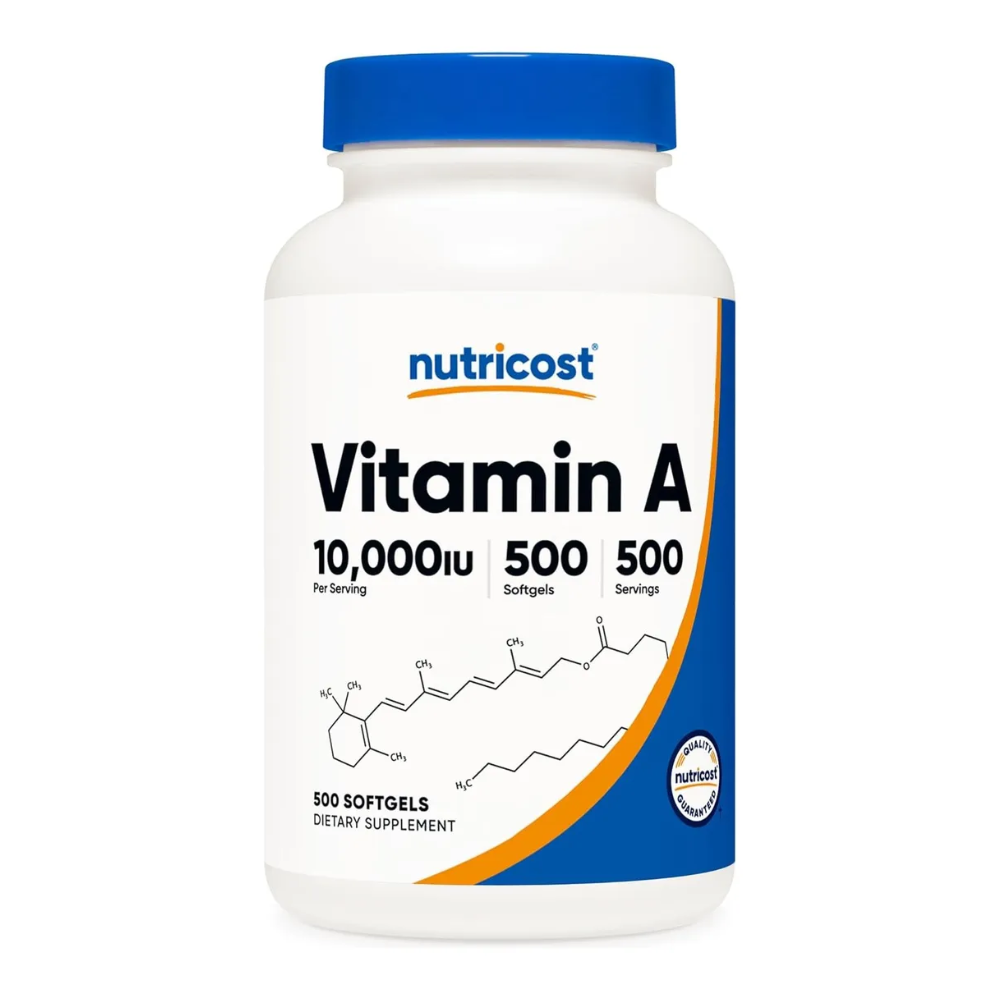 Nutricost Vitamina A 10000 Iu 500 Cápsulas Blandas