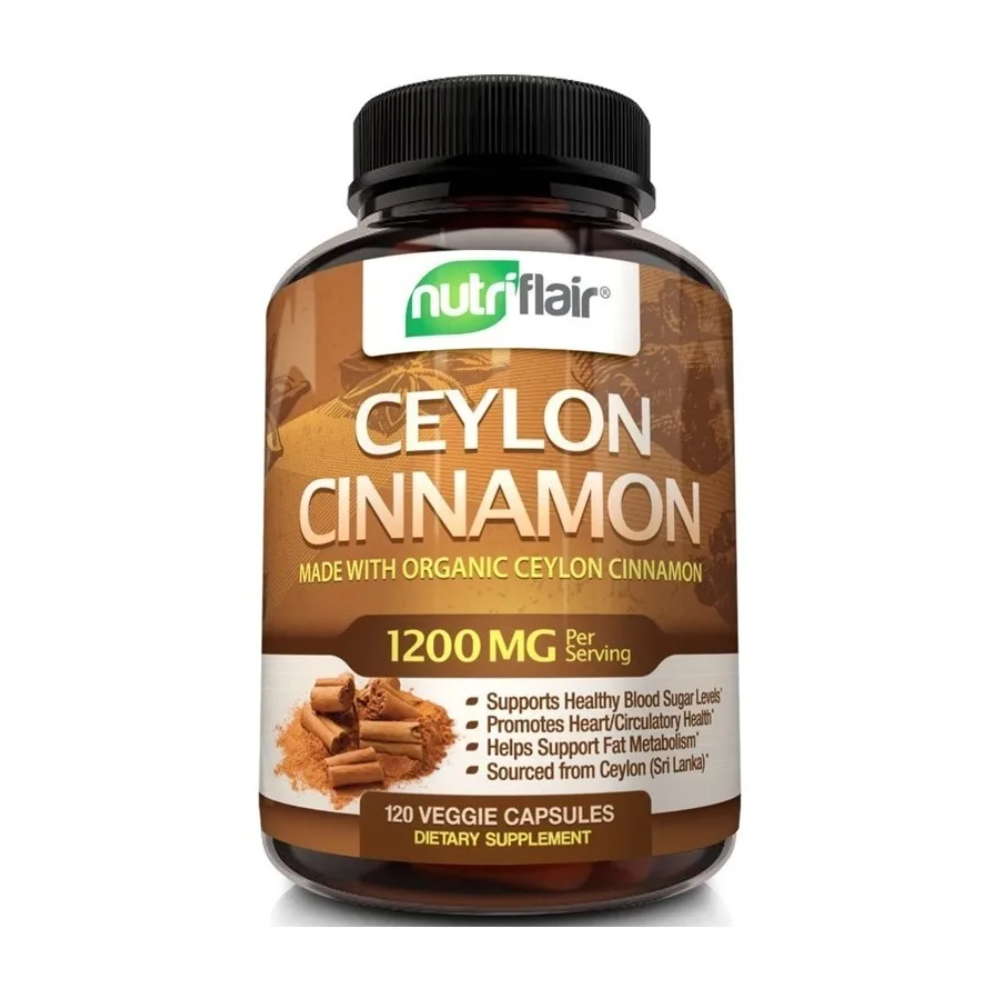 Canela De Ceilán Orgánica Certificada Nutriflair 120cápsulas