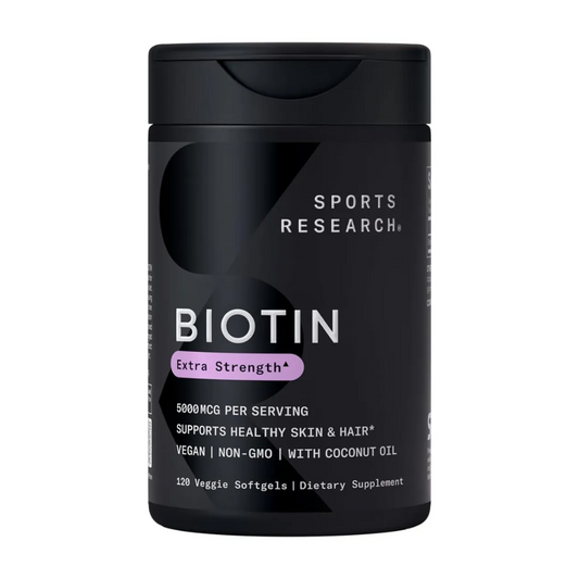 Biotina 5000mcg Cabello, Piel Y Uñas Fuertes 120 Softgels