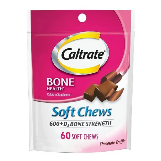 Suplemento Calcio Caltrate 600+d3 Huesos Masticables Suaves