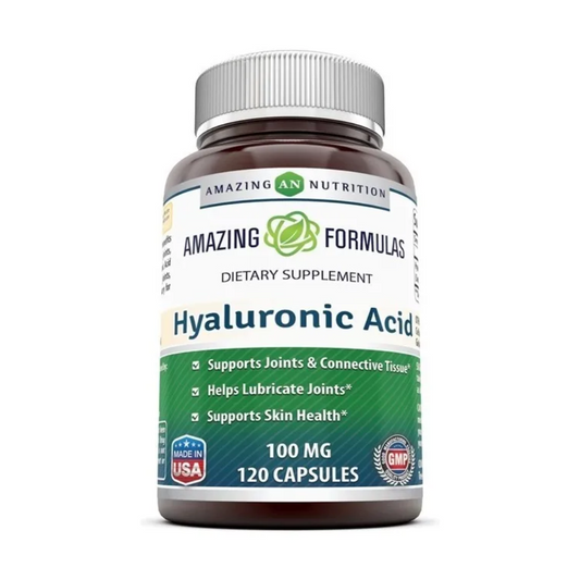 Ácido Hialurónico 100mg Amazing Formulas Piel Sana 120 Cáps