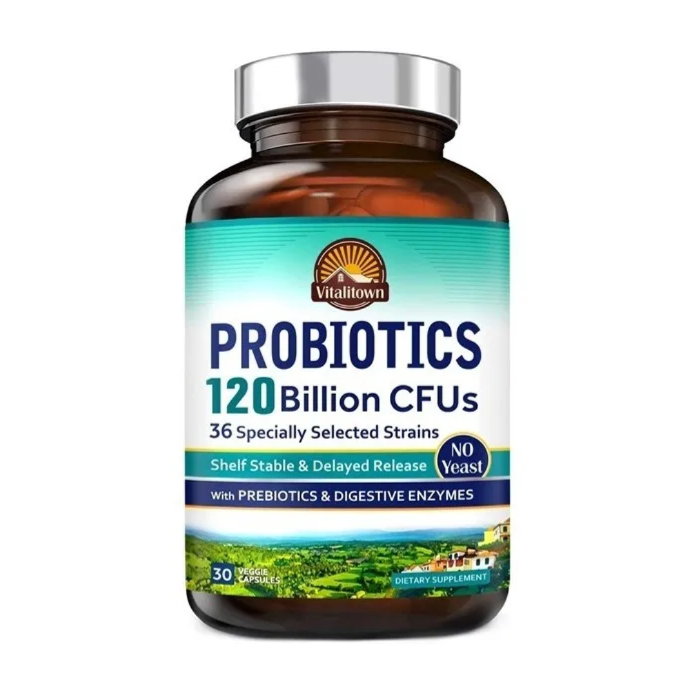 Probióticos 120 Billion Cfus Vitalitown 36 Cepas 30 Cápsulas