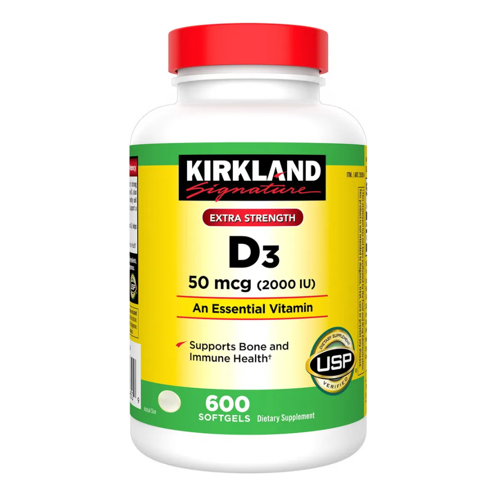 Kirkland Vitamina D3 50mcg 600 Softgels