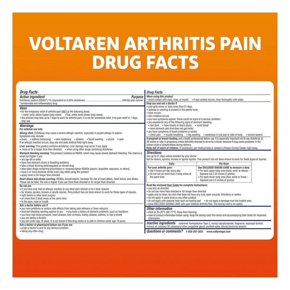 Voltaren Arthritis Pain 100g