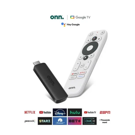 Onn 2k FHD Streaming Stick Con Google TV Color Negro Tipo De Control Remoto De Voz
