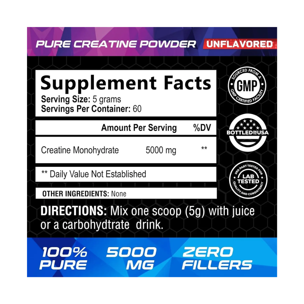 Natures Nutrition Creatina Monohidratada 60 Servicios