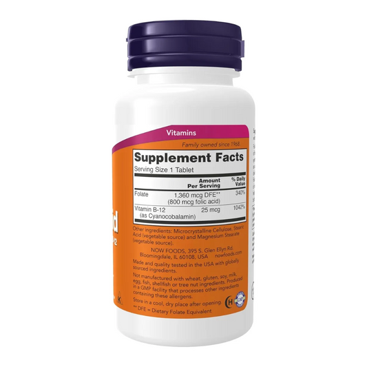 Now Acido Folico 800mcg 250 Tab